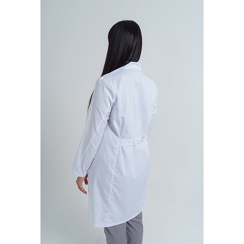 Халат женский 250, длинный рукав, белый, 60