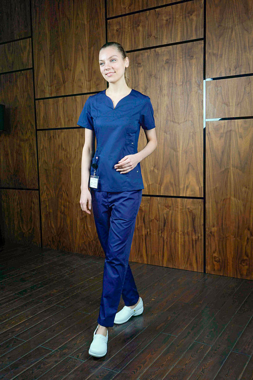 Блуза женская «Лапки», с трикотажной вставкой, 42