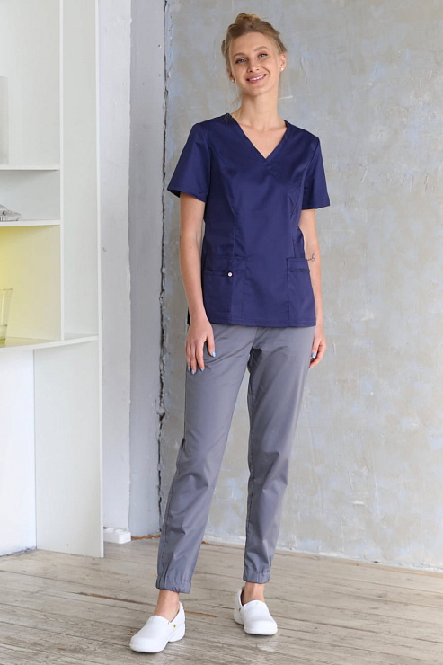 Блуза женская «Терра», тёмно-синий, 50