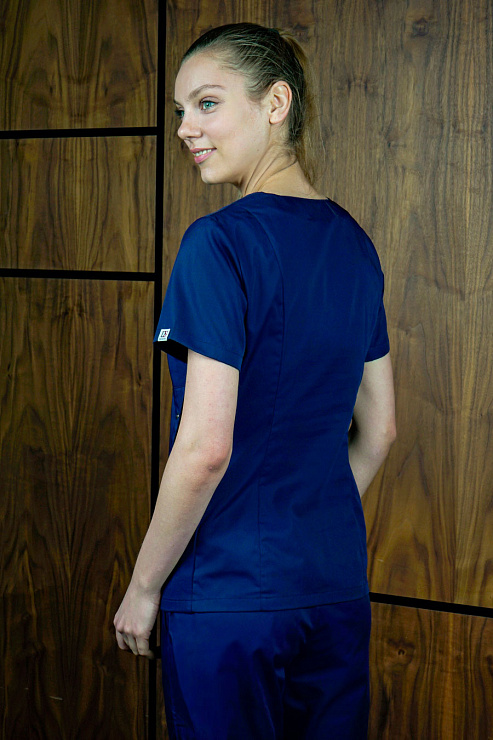 Блуза женская «Лапки», с трикотажной вставкой, 48