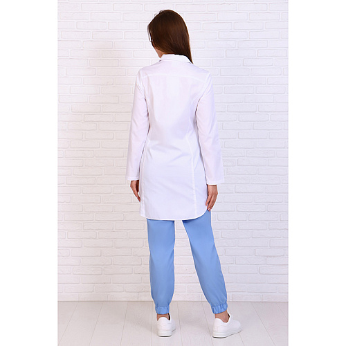 Халат женский 256, длинный рукав, белый, 56