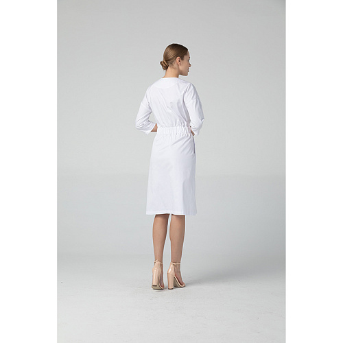 Платье Dr. Nice с серым поясом, белый, 46