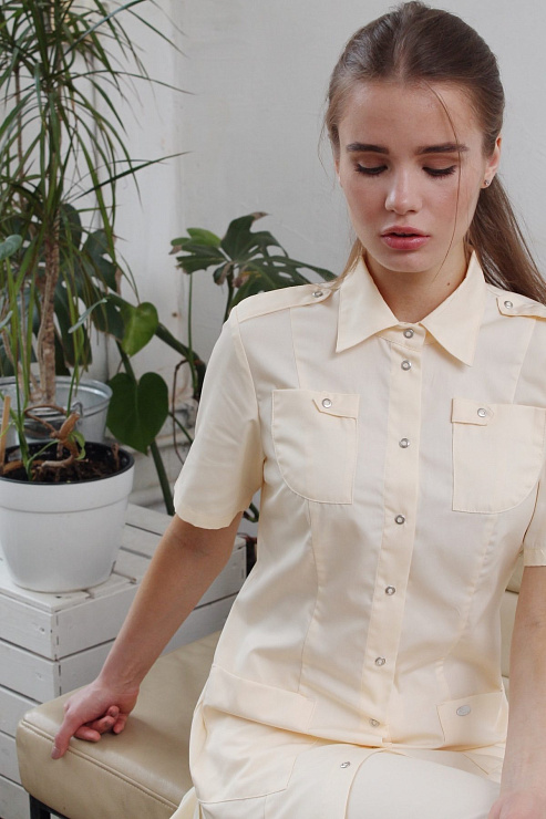 Блуза женская «Сафари», крем, 42