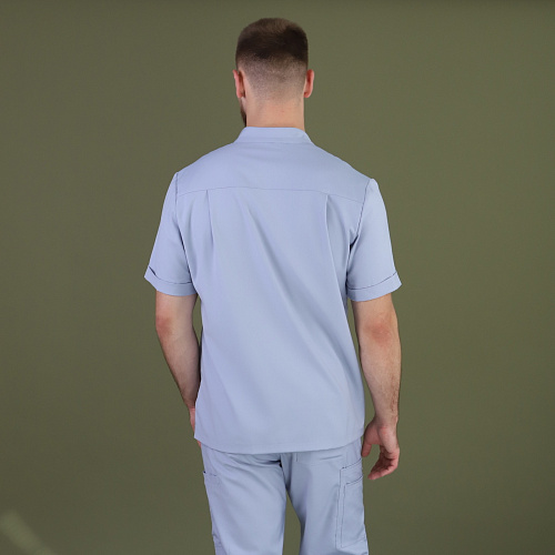 Рубашка мужская на молнии Тезис TZ700, серый, 58