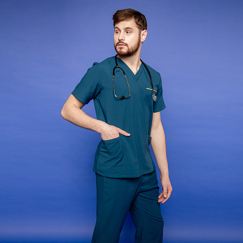 Туника мужская 245 Vermont, R176 сине-зелёный, L