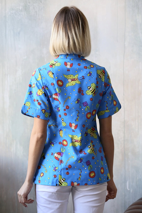 Блуза женская «Педиатр», синий, 54