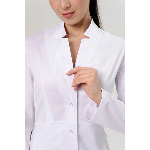 Халат женский на кнопках 294, белый, 52