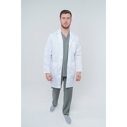 Халат мужской 234СД, белый, 48
