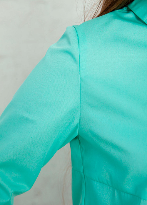 Рубашка женская на кнопках, аквамарин, 42