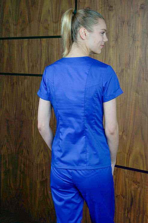 Блуза женская «Aльфа», василек, 40