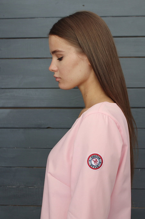 Блуза женская «Лодочка», розовый, 46