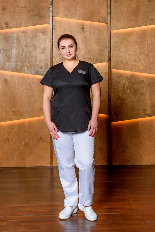 Блуза женская «Альфа», черная, 46