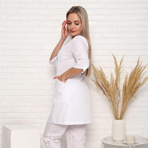 Халат женский 200ТСА, белый, 46