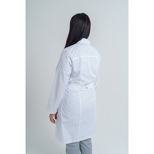 Халат женский на кнопках 248 Ultra, длинный рукав, белый, 42