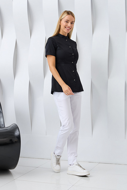 Туника женская Dr. Nice на кнопках, черный, 52