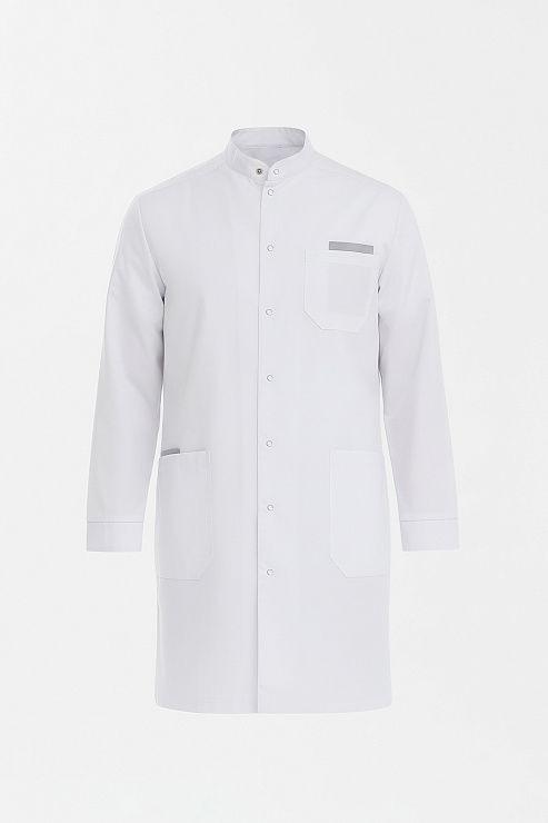 Халат мужской на кнопках Тезис TZ810, белый, 48