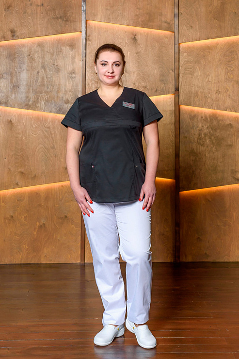 Блуза женская «Альфа», черная, 48