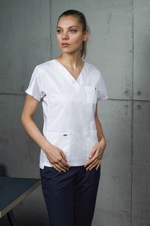 Блуза женская «Нюша», белый, 48