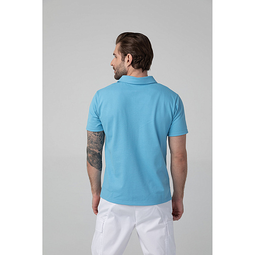 Поло мужское, голубой, 56