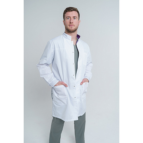 Халат мужской 165ТСД, белый, 56