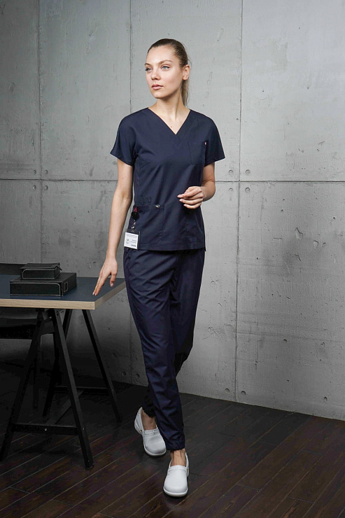 Блуза женская «Нюша», тёмно-синий, 50