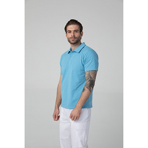 Поло мужское, голубой, 56