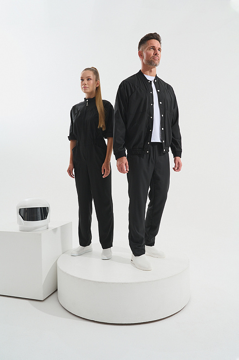 Бомбер мужской Тезис TZ690, черный, 48