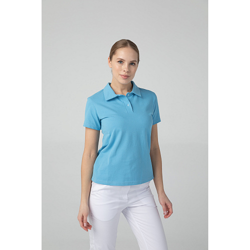 Поло женское, голубой, 52