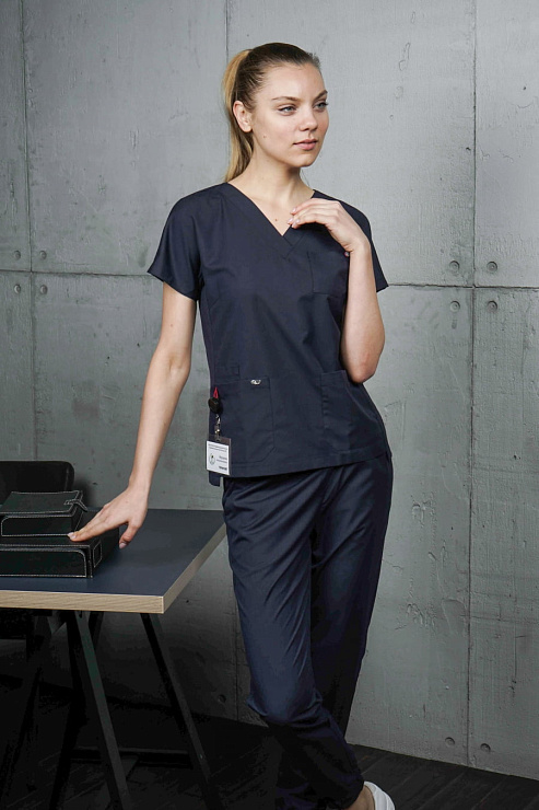 Блуза женская «Нюша», тёмно-синий, 50