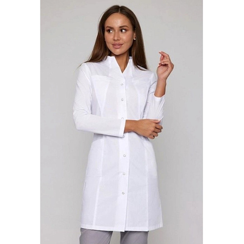 Халат женский 202 Ultra, длинный рукав, белый, 42