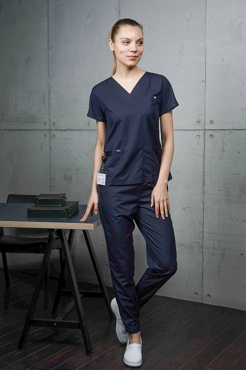 Блуза женская «Нюша», тёмно-синий, 50