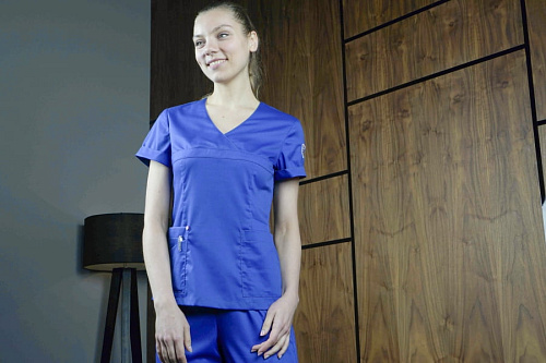 Блуза женская «Альфа», василек, 42