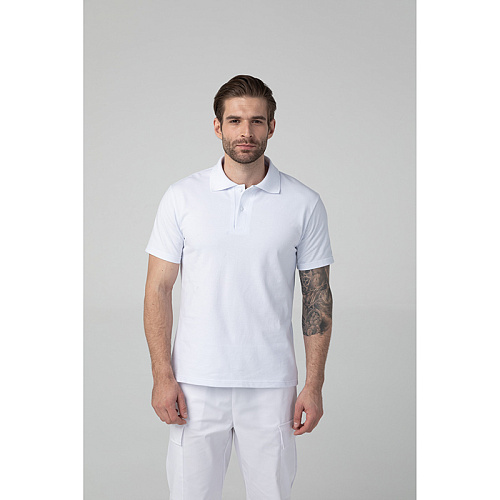 Поло мужское, белый, 46