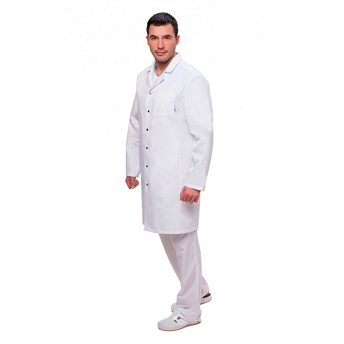 Халат мужской 510, длинный рукав, белый, 50