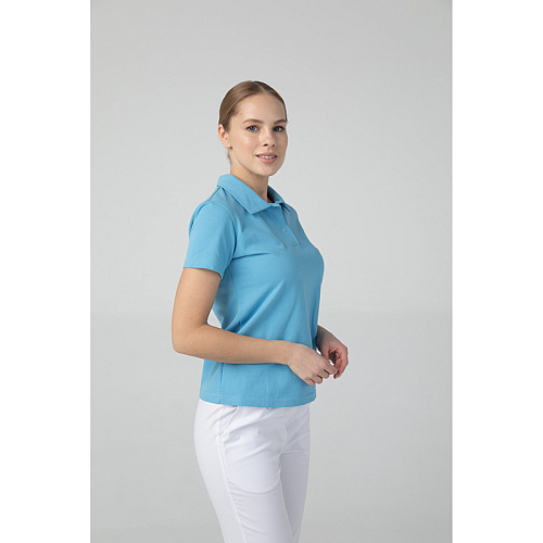 Поло женское, голубой, 44