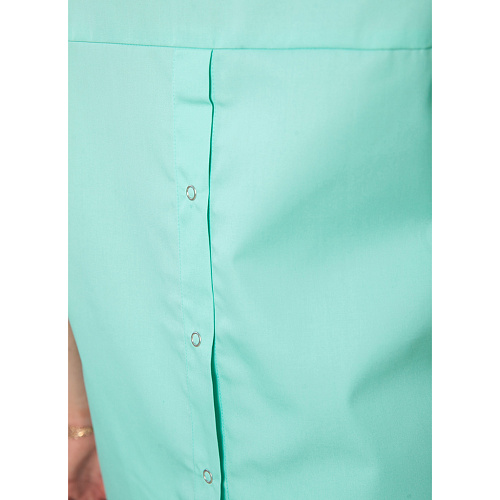 Рубашка женская на кнопках, зеленый, 60