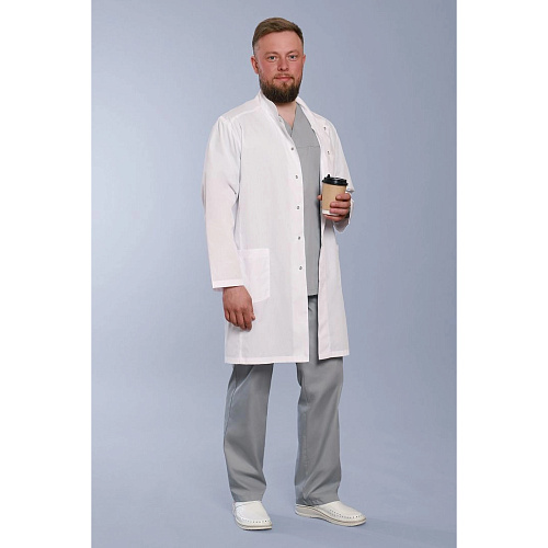 Халат мужской 550 Satory, белый, 46